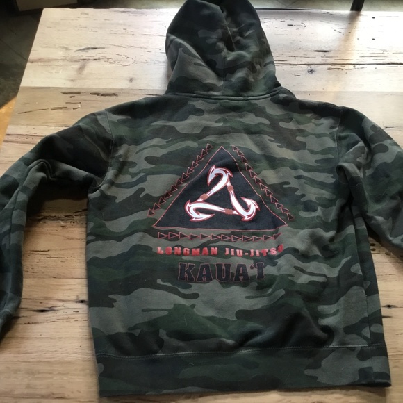 Longman Jui- jitsu hoodie Kauai camo S camouflage small  champion lives martial - Picture 1 of 11